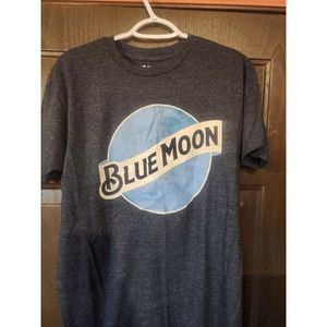 BLUE MOON MENS SMALL. BLUE BEER.T- SHIRT LOOK!!,,